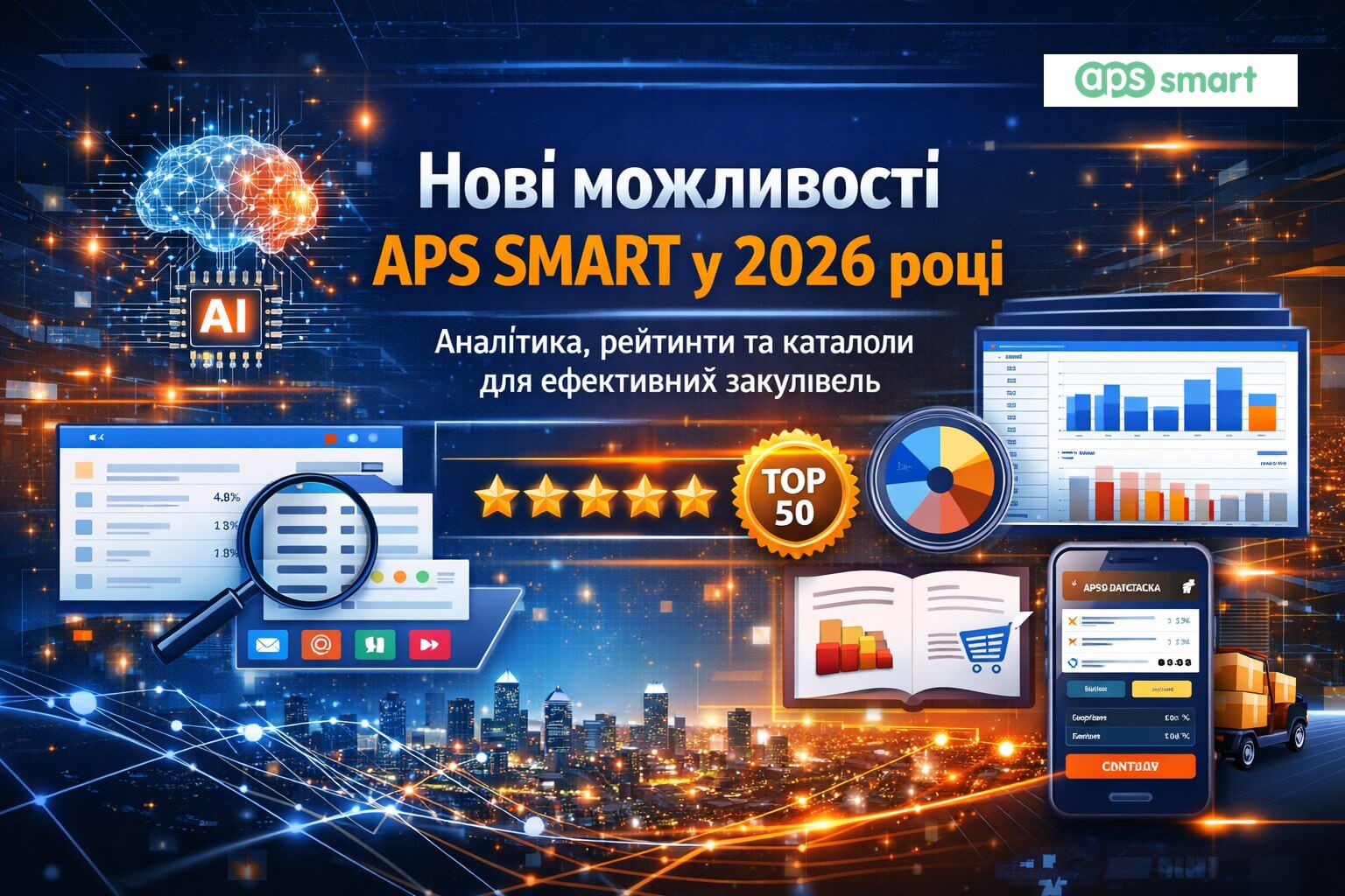 Новые возможности APS SMART в 2026 году: аналитика, рейтинги и каталоги для эффективных коммерческих закупок