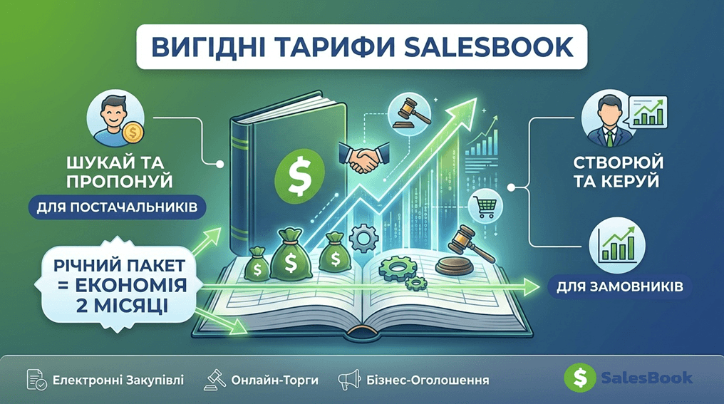 Вигідні тарифи SalesBook для ефективних електронних закупівель і продажу